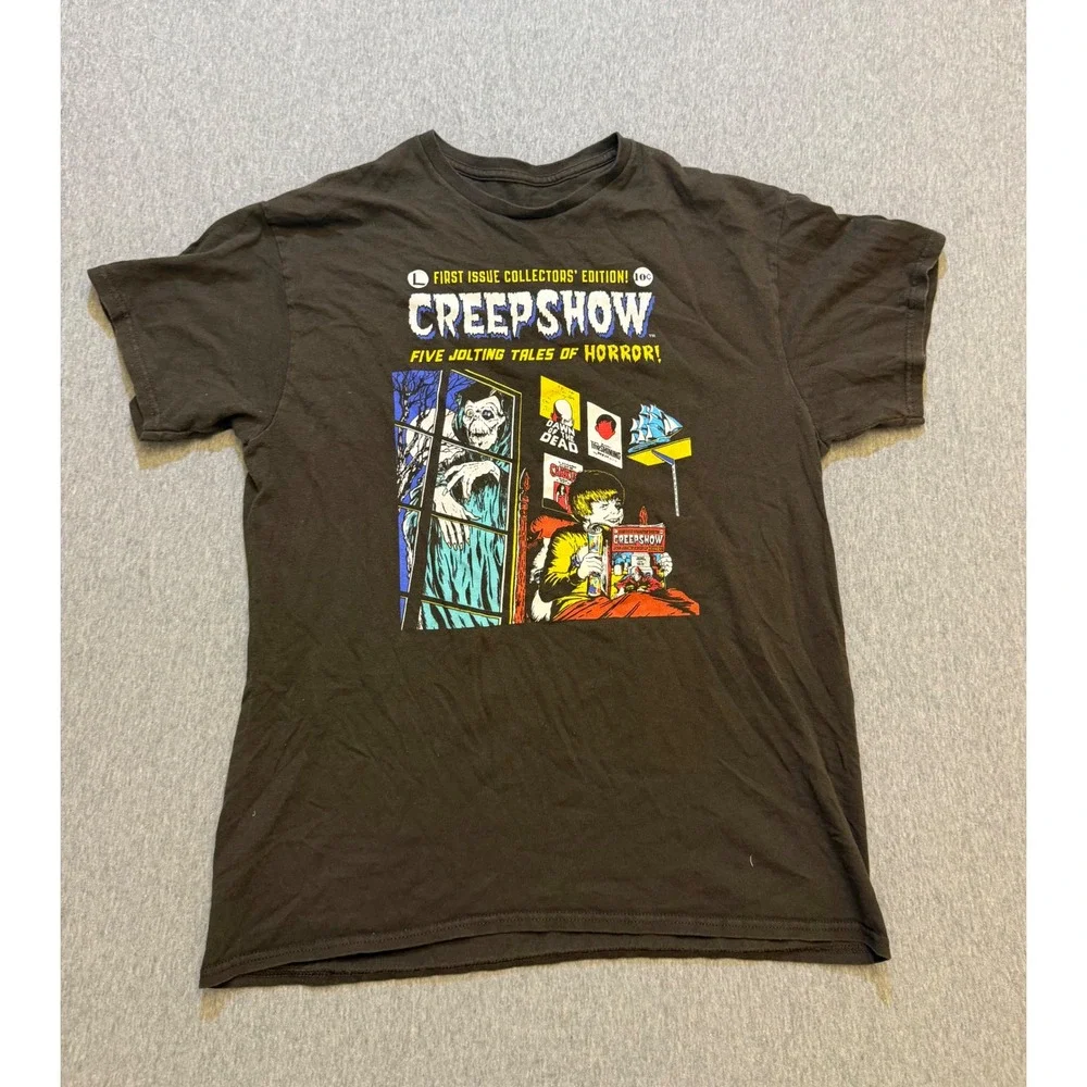 Creepshow Horror Movie Graphic T-Shirt Mens Large Black Comic Book Style 2023